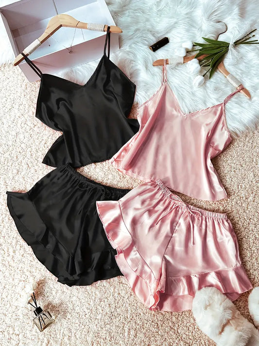 Pack of 2-3 Top & Flare Shorts pajama set for women