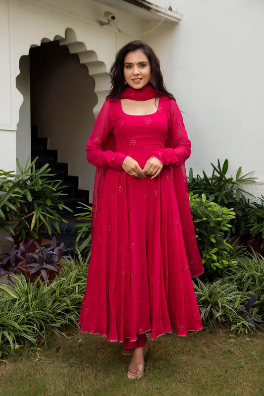Anarkali Gown Pant With Dupatta