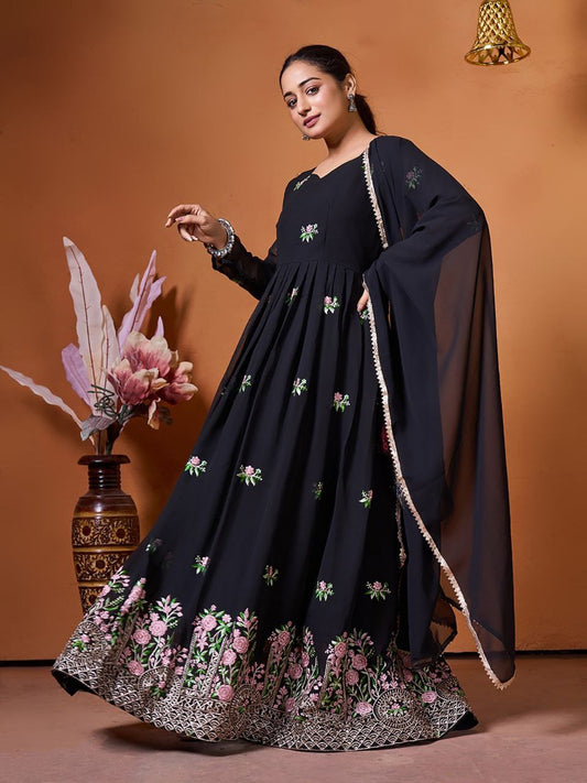 Premium Black Sarita Gown