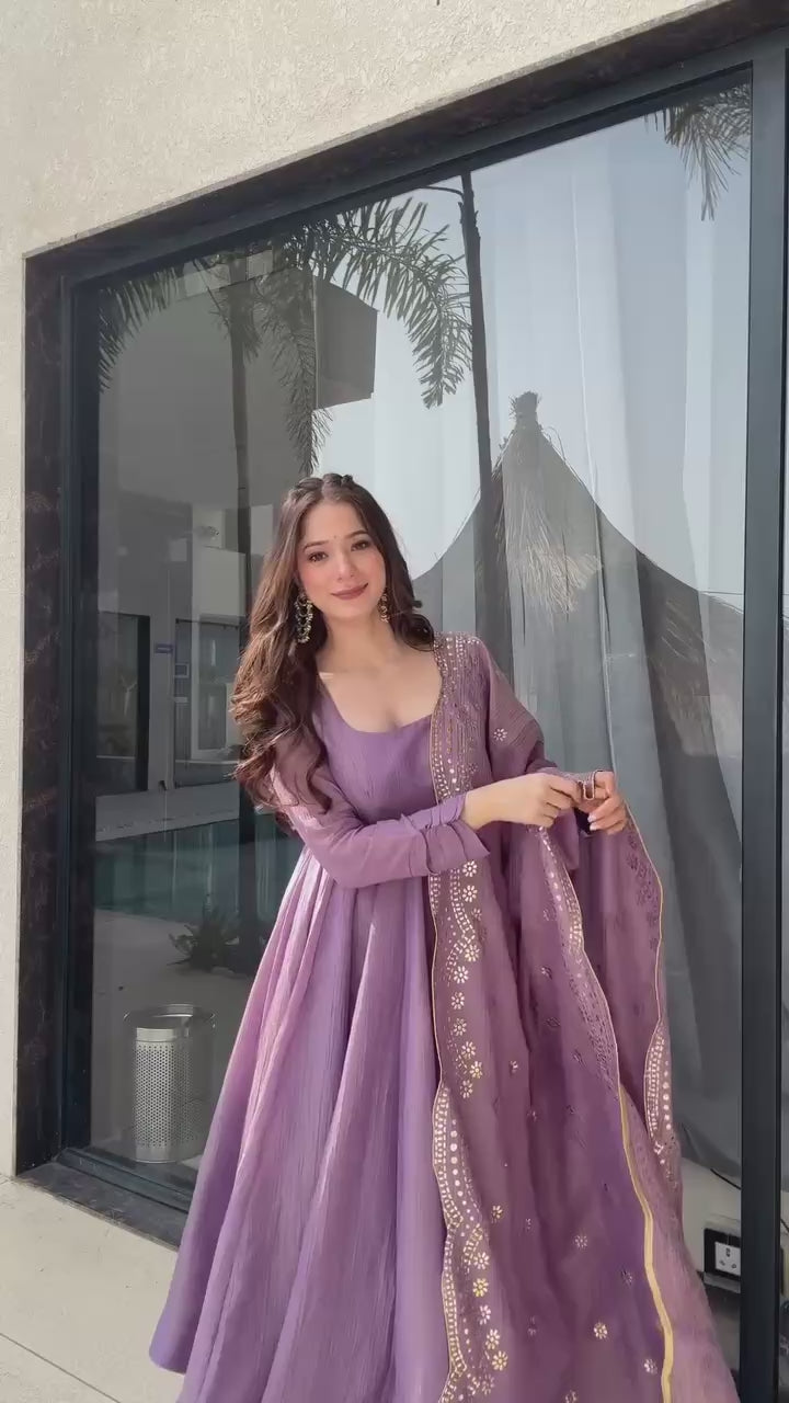 Designer  Gown-Dupatta