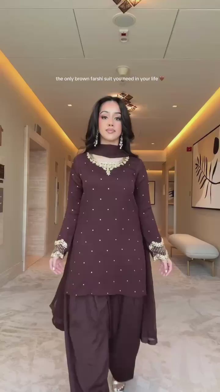Georgette Top-Bottom And Dupatta Set